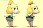 Rating: q
ID: 3573138
Date: 2022-09-18 00:02:52 -0400
Status: active
Score: 58
2015 3:2 3d_(artwork) accessory amber_eyes animal_crossing anthro artist_name bell big_butt biped blonde_hair blush bottomwear butt canid canine canis chibi clothing dated digital_media_(artwork) domestic_dog female fur hair hair_accessory isabelle_(animal_crossing) legwear looking_back mammal monotone_bottomwear monotone_clothing monotone_skirt multiple_images nintendo open_mouth pantyhose pear-shaped_figure pencil_skirt shigatake shih_tzu short_stack signature simple_background skirt solo standing text toy_dog underbutt wide_hips yellow_background yellow_body yellow_fur post #3573138