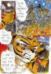 2014 anthro better_late_than_never blood bodily_fluids bottomwear bra clothing comic daigaijin dialogue dreamworks english_text felid female kung_fu_panda loincloth mammal master_tigress painting_(artwork) pantherine su_wu text tiger traditional_media_(artwork) underwear watercolor_(artwork)