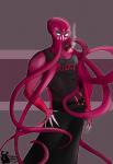 alsine_taurik_(cannibalharpy) animal_humanoid anthro cannibalharpy cephalopod cephalopod_humanoid cigar claws clothed clothing coleoid decapodiform dungeons_and_dragons eldritch_abomination empty_eyes facial_markings fan_character hasbro head_markings hi_res humanoid looking_at_viewer lovecraftian_(genre) male marine marine_humanoid markings mind_flayer mollusk mollusk_humanoid monster monstrous_humanoid muscular muscular_male pink_body pink_skin purple_body purple_skin robe sleeveless solo starvinartmajor tentacles white_markings wizards_of_the_coast