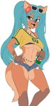 absurd_res alice_yagami anthro blue_eyes brazil brazilian_flag brazilian_miku canid canine female hatsune_miku hi_res mammal maned_wolf meme solo tagme vocaloid