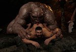 3d_(artwork) all_fours anal biceps butt cave deep_rimming digital_media_(artwork) duo fangs front_view hi_res human humanoid humanoid_pointy_ears lex-icon male male/male mammal muscular muscular_humanoid muscular_male nude_human nude_humanoid nude_male ogre on_ground oral pointy_ears rimming sex size_difference spread_legs spreading teeth vein veiny_muscles