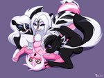 Rating: e
ID: 4778639
Date: 2024-05-12 11:43:52 -0400
Status: active
Score: 83
4:3 black_body blush breast_squish breasts butt diana_rayablanca entwined_tails felid female female/female group hair heart_eyes heart_symbol hi_res hybrid interlocked_fingers lipstick makeup mammal markings mephitid nipples nude pantherine pink_body skelly_doll skunk squish stacey_skunkette striped_body striped_markings striped_tail stripes tail tail_coil tail_markings tiger tracey_tailor white_body white_hair zig_zag post #4778639
