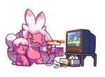 Rating: s
ID: 4286984
Date: 2023-09-11 23:02:37 -0400
Status: active
Score: 86
2023 ambiguous_gender blue_eyes controller corviknight duck_hunt duo electronics female game_console game_controller generation_8_pokemon generation_9_pokemon hair humanoid humor nes_console nes_zapper nintendo nintendo_controller nintendo_entertainment_system not_furry one_eye_closed pink_body pointing_gun pokemon pokemon_(species) simple_background sunsnak television tinkaton tinkatuff toy toy_gun white_background white_hair post #4286984