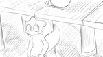 16:9 ambiguous_form ambiguous_gender animal_crossing anthro blush bodily_fluids clothed clothing digital_drawing_(artwork) digital_media_(artwork) dragonweirdo duo flip_flops fluffy fluffy_tail footwear greyscale hi_res looking_up male mammal marshal_(animal_crossing) monochrome mostly_offscreen_character nervous nintendo outside partially_clothed pier public rodent sandals sciurid shoes solo_focus sweat sweatdrop swimming_trunks swimwear tail topless topless_anthro topless_male tree_squirrel undressing water widescreen worried