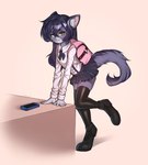 Rating: s
ID: 4794951
Date: 2024-05-20 02:56:48 -0400
Status: active
Score: 101
abby_(giantburger) adolescent anthro arm_support backpack black_hair blue_eyes bottomwear clothed clothing digital_media_(artwork) domestic_cat eyewear felid feline felis female footwear fur glasses grey_body grey_fur hair handheld_console heterochromia hi_res inner_ear_fluff legwear long_hair looking_at_viewer mammal minekoo2 necktie orange_eyes playstation playstation_portable school_uniform signature simple_background skirt smile solo sony_corporation sony_interactive_entertainment striped_body striped_fur stripes suspenders thigh_highs tuft uniform white_body white_fur young young_anthro young_female post #4794951