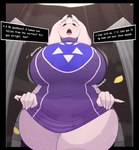 absurd_res anthro big_breasts blush boss_monster_(undertale) bovid breasts caprine clothed clothing coffilatte_(artist) curvy_figure digital_media_(artwork) english_text exclamation_point female floppy_ears fully_clothed goat hi_res horn huge_breasts mammal nipple_outline onomatopoeia open_mouth question_mark red_eyes robe solo sound_effects text thick_thighs toriel undertale undertale_(series) voluptuous white_body wide_hipped_female wide_hips