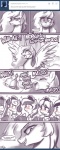 2013 ask_blog butt clothing comic crown cutie_mark dialogue english_text equid equine feathered_wings feathers female feral friendship_is_magic group hair hasbro headgear hi_res horn john_joseco long_hair maid_uniform mammal monochrome my_little_pony mythological_creature mythological_equine mythology princess princess_celestia_(mlp) rape_face royalty text tiara tumblr unicorn uniform wing_boner winged_unicorn wings