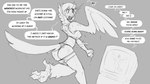 16:9 2023 anthro avian beak bird bodily_fluids bra breasts chocobo clothing dialogue electronics english_text exercise feathered_wings feathers female final_fantasy greyscale human_to_anthro monochrome sketch solo species_transformation speech_bubble sports_bra square_enix sweat tail tail_feathers television text transformation underwear watsup widescreen winged_arms wings workout