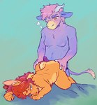 Rating: e
ID: 5602880
Date: 2025-05-27 18:10:55 -0400
Status: active
Score: 5
anthro ass_up bovid bovine breasts butt butt_grab caprine cassie_(squishysheepie) cattle curly_hair duo female female/female from_behind_position fur goat hair hand_on_butt hi_res horn hybrid imminent_sex lagomorph leporid lying mammal on_front orange_body orange_fur purple_body purple_fur rabbit sex small_breasts squishysheepie standing strapon post #5602880
