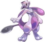 2008 2_toes 3_fingers 3_toes ambiguous_gender belly_tuft chest_tuft digital_media_(artwork) ear_tuft fangs feet fingers fist fur generation_1_pokemon head_turned inner_ear_fluff kemono legendary_pokemon looking_at_viewer mewtwo monotone_body monotone_fur nintendo pokemon pokemon_(species) purple_body purple_eyes purple_fur purple_inner_ear shaded simple_background smile solo standing suppainu teeth three-quarter_view toes tuft white_background