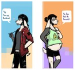 Rating: s
ID: 3714284
Date: 2022-11-26 05:47:06 -0500
Status: active
Score: 40
andromorph_(lore) anthro bottomwear clothing denim denim_bottomwear denim_clothing dialogue drawstring english_text fur green_clothing green_shirt green_topwear grey_body grey_fur hand_in_pocket hat headgear headwear jacket jeans lagomorph leporid lgbt_pride male mammal marcus_(rahheemme) pants pockets pregnant pregnant_anthro pregnant_male pride_colors quib rabbit red_clothing red_jacket red_topwear shirt solo speech_bubble tank_top text topwear trans_(lore) trans_man_(lore) transgender_pride_colors white_body white_fur post #3714284
