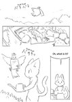 2017 ambiguous_gender anthro avian bird columbid comic dialogue domestic_cat doukutsunezumi english_text felid feline felis feral hard_translated hi_res japanese_text kemono mammal monochrome pigeon right_to_left shironeko_(doukutsunezumi) text third-party_edit translated translation_edit