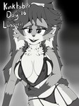 2023 anthro black_and_white breasts clothing clothing_pull female foxkai hi_res inktober kinktober lagomorph lepi leporid lingerie lop_(star_wars_visions) mammal monochrome nipples solo star_wars star_wars_visions translucent translucent_clothing