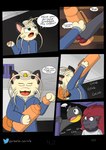 absurd_res adam(midnightmeowth) anthro clothing comic duo generation_1_pokemon generation_5_pokemon generation_6_pokemon group gustav(midnightmeowth) heliolisk hi_res jumpsuit male meowth midnight_meowth nintendo pokemon pokemon_(species) trio zoroark