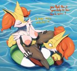 5_fingers age_difference anthro areola big_areola big_breasts big_ears blush braixen breasts canid canine canis daughter_(lore) delphox dialogue duo english_text female female/female fingers floaties fur generation_6_pokemon genitals hand_holding hi_res incest_(lore) inner_ear_fluff looking_at_genitalia looking_at_pussy mammal mommy_kink mother_(lore) mother_and_child_(lore) mother_and_daughter_(lore) navel nervous_smile nintendo nipples older_female parent_(lore) parent_and_child_(lore) parent_and_daughter_(lore) pink_areola pink_nipples pokemon pokemon_(species) pool_toy pubes pussy red_body red_eyes red_fur sitting_on_pool_toy swimming swimming_pool tail text tuft vexyfursure water white_body white_fur yellow_body yellow_fur younger_anthro younger_female