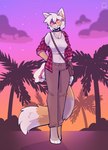 2024 anthro arcanis_(hahaluckyme) biped canid canine female fleurfurr fox fur glasses_on_face hi_res mammal orange_body orange_fur red_eyes slim_anthro slim_female solo white_body white_fur