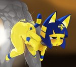 2024 animal_crossing ankha_(animal_crossing) anthro anthro_focus anthro_penetrated areola blue_body blue_fur blue_hair blue_nipples blush breasts domestic_cat duo felid feline felis female female_focus female_penetrated fur hair hi_res human human_on_anthro human_penetrating human_penetrating_anthro interspecies looking_pleasured male male/female male_penetrating male_penetrating_female mammal mdthetest multicolored_body multicolored_fur nintendo nipples nude open_mouth penetration penile penile_penetration penis_in_pussy sex small_breasts solo_focus tongue tongue_out two_tone_body two_tone_fur vaginal vaginal_penetration yellow_body yellow_fur