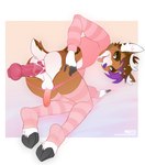 absurd_res anthro antlers bodily_fluids butt clothed clothing cloven_hooves cropped_hoodie crossdressing cum deer dildo femboy footwear genital_fluids genitals hi_res hooves horn knot knotted_dildo legwear male mammal moito partially_clothed penis penis_backwards penis_tuck scut_tail sex_toy short_tail sirius_(siriusdeer) socks solo tail thigh_highs thigh_socks