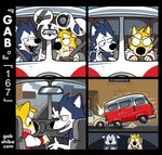 anthro background_shot base_two_layout bau_husky black_nose blockage_(layout) blue_body blue_eyes blue_fur bodily_fluids canid canine canis car car_accident car_collision car_crash clothed clothing comic dialogue domestic_dog driving duo five_frame_image fur gab_(comic) gab_shiba gabshiba husky inside_car male mammal medium_truck multicolored_body multicolored_fur nervous nordic_sled_dog orange_body orange_fur pictographics scared shaking shiba_inu spitz street sweat sweatdrop text truck_(vehicle) two_tone_body two_tone_fur url van vehicle vertical_blockage white_body white_fur