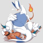 1:1 bodily_fluids charizard dominant dominant_male duo featureless_crotch feet feral foot_fetish foot_on_face foot_sniffing forced generation_1_pokemon generation_2_pokemon helpless humiliation kazu7722 larger_male legendary_pokemon lugia male male/male male_on_bottom male_on_top nintendo on_bottom on_top pinned pinned_by_body pinned_by_butt pinned_by_foot pokemon pokemon_(species) powerless size_difference smelly sniffing snout_tied stepped_on stepping_on_face sweat sweatdrop tailbutt tongue tongue_out trapped wide_crotch