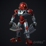 1:1 3d_(artwork) armor better_version_at_paywall biomechanical bionicle black_body blender_(artwork) digital_media_(artwork) gabby94 glowing glowing_eyes gradient_background green_eyes hi_res humanoid lego looking_at_viewer machine male mask melee_weapon not_furry red_body robot robot_humanoid silver_body simple_background solo sword tahu toa weapon