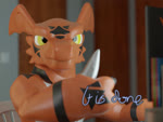 3d_(artwork) 3d_animation 4:3 animated arm_markings bandai_namco blurred_background brent_rambo_approves chair claw_fingers claws cursive digimon digimon_(species) digital_media_(artwork) furniture gesture guilmon hand_gesture hand_markings head_markings inside looking_at_monitor looking_at_viewer low_framerate markings meme multicolored_body no_sound parody plastic_chair red_body short_playtime sitting smaller_version_at_source solo text thumbs_up thymine webm white_body yellow_eyes