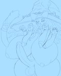 2024 4_arms animal_humanoid anthro areola balls bell big_breasts big_penis biped black_and_blue breasts cat_humanoid censored censored_nipples clothing collar digital_media_(artwork) elden_ring erection felid felid_humanoid feline feline_humanoid fromsoftware genitals gynomorph hair hat hat_only headgear headgear_only headwear headwear_only huge_breasts huge_penis humanoid humanoid_genitalia humanoid_penis hyper hyper_breasts intersex long_hair long_penis looking_at_viewer mammal mammal_humanoid monochrome mostly_nude multi_arm multi_limb nipples one_eye_closed penis pixelated raised_tail ranni_the_witch simple_background snao solo tail wide_hips witch_hat