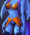 2024 5_fingers anthro big_butt biped black_bra black_clothing black_panties black_underwear blue_body blue_clothing blue_feathers blue_fur blue_legwear blue_nails blue_stockings blue_tail blue_underwear blue_wings bra breasts butt camel_toe clothed clothing colored_nails digital_drawing_(artwork) digital_media_(artwork) equid equine feathers female female_anthro fingers fur garter_straps gradient_background grey_background hair hi_res legwear malkytea mammal medium_breasts multicolored_bra multicolored_clothing multicolored_underwear mythological_creature mythological_equine mythology nails navel orange_bra orange_clothing orange_underwear panties partially_clothed pegasus presenting presenting_breasts purple_body purple_fur purple_hair purple_tail shaded simple_background solo stockings tail thick_thighs thigh_highs two_tone_bra two_tone_clothing two_tone_tail two_tone_underwear underwear wide_hips wings