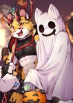 Rating: e
ID: 5169120
Date: 2024-11-08 18:35:05 -0500
Status: active
Score: 52
4_fingers abs absurd_res anthro asamu_(unrealplace) bedsheet_ghost candy clothed clothing costume countershade_face countershade_fur countershading dessert erection erection_under_clothing fangs felid feline fingers food fur group halloween halloween_costume hi_res holidays kemono leopard_cat lollipop male mammal muscular muscular_male nipple_outline open_mouth open_smile pecs prionailurus raier_(unrealplace) smile teeth unrealplace yellow_body yellow_fur post #5169120
