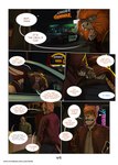 anthro callitrichid capuchin_monkey car cebid chat_noir_(artist) clothed clothing comic dialogue digital_media_(artwork) duo_focus english_text felid fur garage group gun hair handgun haplorhine hi_res inside inside_car inside_vehicle jacket joshua_reed lagomorph leather leather_clothing leather_jacket leather_topwear leporid letho_donovan letterman_jacket long_ears male mammal markings monkey motor_vehicle neon new_world_monkey night open_mouth outside pantherine police police_car police_vehicle primate rabbit ranged_weapon sky smile speech_bubble stripes tamarin text tiger topwear tuft url vehicle weapon