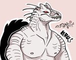 albino_terror anthro dinosaur_simulator_(roblox) duo kerowo male male/male megavore moobs muscular solo_focus