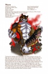 abs accessory anthro armor balls belly biceps big_balls big_penis black_nose blood bodily_fluids brown_body brown_fur canid canine canis claws cock_armor digital_media_(artwork) english_text erection fire fluffy fluffy_tail foreskin fur genitals gideon gideon's_bestiary glans glowing glowing_eyes hi_res huge_penis humanoid_genitalia humanoid_penis hyper hyper_genitalia hyper_penis macro male mammal multicolored_body multicolored_fur muscular muscular_anthro muscular_male navel nipples nude orange_body orange_fur pecs penis penis_accessory pink_glans pink_penis severed_arm severed_body_part severed_limb solo tail teeth text unconvincing_armor white_balls white_belly white_body white_fur wolf