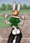 Rating: e
ID: 2359825
Date: 2020-08-06 15:01:22 -0400
Status: active
Score: 46
5_fingers anthro anus anus_only baseball_bat baseball_field bat_(object) black_bottomwear black_clothing black_pants bottomwear butt butt_cutout butt_focus clothed clothing cutout danaume easy_access exposed female fingers fur green_clothing green_shirt green_topwear hair hi_res lagomorph leporid mammal monotone_body monotone_fur outside pants partially_clothed rabbit rear_view shirt short_hair signature solo sweatband t-shirt tan_body tan_fur tied_shirt tomboy topwear post #2359825