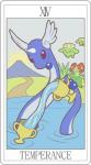 ambiguous_gender bellossom blue_body blue_skin card card_template container cup dragonair elemental_creature english_text feathered_wings feathers feral flora_fauna flower fortune_telling generation_1_pokemon generation_2_pokemon group head_flower head_wings horn humanoid major_arcana miji mountain nintendo outside plant pokemon pokemon_(species) prehensile_holding prehensile_tail pseudo_bottomwear pseudo_clothing pseudo_skirt roman_numeral skiploom solo_focus sun tail tail_holding_container tail_holding_cup tail_holding_object tarot tarot_card temperance_(tarot) text unusual_wing_placement water wings