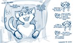 2024 7:4 amelia_(twokinds) annoyed anthro behaving_like_a_cat blue_and_white camera_view chest_tuft conditional_dnp dialogue domestic_cat duo english_text eyes_closed fangs felid feline felis female feral fluffy fur hair happy head_tuft hi_res intelligent_pet keidran livestream mammal markings monochrome motion_lines nude open_mouth open_smile pantherine paws profanity rude semi-anthro simple_background sketch smile snow_leopard solo_focus spots spotted_body spotted_fur streaming teeth teeth_showing text tom_fischbach tongue tuft twokinds whiskers white_background windstraw_kidwell