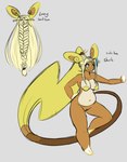 2019 alolan_form alolan_raichu anthro areola big_tail blonde_hair breasts brown_body digital_media_(artwork) female generation_7_pokemon genitals grey_background hair hi_res latiar liyana_(latiar) long_hair long_tail navel nintendo nipples pokemon pokemon_(species) pokemorph pussy regional_form_(pokemon) simple_background solo tail yellow_areola yellow_nipples