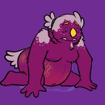 1:1 2024 ambiguous_gender anthro birth bodily_fluids bugsnax digital_drawing_(artwork) digital_media_(artwork) floofty_fizzlebean full-length_portrait grumpus hair hi_res lactating magenta_fur ponytail portrait pregnant pregsnax(artist) simple_background solo stretch_marks water_break young_horses