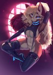 2024 anthro areola armwear black_armwear black_clothing black_elbow_gloves black_gloves black_handwear black_latex black_legwear black_thigh_boots black_thigh_highs blonde_hair blue_eyes boots breasts brown_body brown_fur canid canine canis clothed clothed_anthro clothed_female clothing cocoline_(artist) collar countershade_torso countershading elbow_gloves female fingerless_gloves fingers footwear fur genitals gloves hair hand_on_leg hand_on_thigh handwear hi_res latex latex_armwear latex_boots latex_clothing latex_elbow_gloves latex_footwear latex_gloves latex_handwear latex_legwear latex_thigh_boots latex_thigh_highs legwear looking_at_viewer mammal navel no_bra no_underwear pantiless pantsless pussy shoes sitting solo tail thigh_boots thigh_highs topwear window wolf