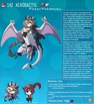 aerodactyl anthro braided_hair breasts chibi claws clothed clothing english_text female fossil_pokemon generation_1_pokemon grey_hair hair hi_res human humanoid kinkymation male mammal nintendo pokemon pokemon_(species) pokemorph tail text wings