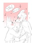 Rating: s
ID: 5012648
Date: 2024-08-27 00:44:12 -0400
Status: active
Score: 50
2021 3:4 5_fingers anthro anthro_on_anthro beastars blush bottomwear breasts canid canine canis claws clothed clothing collared_shirt dialogue domestic_rabbit dress_shirt duo dwarf_rabbit female female/female fingers fur gradient_background haru_(beastars) heart_symbol hearts_around_head hi_res holding_arm jewelry juno_(beastars) lagomorph leporid mammal monochrome mutedlavender nickname oryctolagus rabbit shirt simple_background skirt smile smiling_at_another smiling_at_partner speech_bubble stuttering text topwear wolf post #5012648