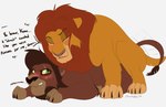 absurd_res anal anal_penetration aurapuparts blush brown_body brown_fur claws dialogue digital_media_(artwork) disney duo english_text felid feral from_behind_position fur growling hair hi_res kovu_(the_lion_king) lion male male/male male_penetrated male_penetrating male_penetrating_male mammal mane mounting open_mouth pantherine penetration questionable_consent sex simba_(the_lion_king) simple_background tail text the_lion_king