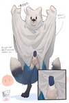 Rating: e
ID: 5132165
Date: 2024-10-22 13:25:25 -0400
Status: active
Score: 677
2024 4_toes animal_genitalia animal_penis anthro balls bed_sheet bedding bedsheet_ghost black_claws black_nose blue_body blue_fur blue_penis blue_tail canid canine canine_genitalia canine_penis claws clothed clothed_anthro clothed_male clothing costume countershade_fur countershade_torso countershading cutaway dialogue digital_media_(artwork) digitigrade dipstick_tail enfield english_text erection feet fox front_view full-length_portrait fur genitals grimm_(oxfort2199) halloween hi_res holidays hybrid jack-o'-lantern looking_at_viewer male male_anthro mammal markings multicolored_body multicolored_fur no_underwear oxfort2199 penis penis_peek portrait simple_background solo standing tail tail_markings tail_motion tailwag talking_to_viewer text toe_claws toes wardrobe_malfunction white_background white_balls white_body white_fur white_markings white_tail_tip post #5132165