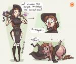 Rating: q
ID: 1856167
Date: 2019-04-27 12:09:15 -0400
Status: active
Score: 23
2018 biped biped_to_quadruped blush bodily_fluids boots breasts brown_hair burping butt clothing contextual_arrow dialogue directional_arrow domestic_pig embarrassed female feral footwear geometric_background green_eyes hair hat headgear headwear high_heeled_boots high_heels human human_to_feral legwear long_hair magic_user mammal quadruped sequence sequential_arrow shoes shrinking simple_background size_transformation solo species_transformation suid suine surprise sus_(pig) sweat tail-blazer thigh_highs three_frame_image three_frame_sequence transformation transformation_sequence witch witch_hat post #1856167