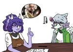 Rating: s
ID: 4905902
Date: 2024-07-08 16:54:37 -0400
Status: active
Score: 18
albert_einstein amber_(snoot_game) anthro blue_body cavemanon_studios ceratopsian clothed clothing desk dinosaur facial_horn female freckled_face freckles furniture green_(snoot_game) grey_hair group hair hanged horn jacket male math meme ornithischian overalls pencil_(object) prehistoric_species pterodactylus pterosaur purple_body purple_eyes purple_hair reptile scalie sera_(snoot_game) simple_background sitting snoot_game suicide table topwear triceratops trio unknown_artist white_background wings post #4905902