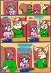 2021 anthro babystar biped clothing comic detailed_background dialogue digital_media_(artwork) english_text eyewear fur gemma_polson glasses hair hi_res male shirt sitting speech_bubble text topwear young young_anthro zeezee_murdock