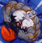 Rating: q
ID: 5422103
Date: 2025-03-09 12:21:56 -0400
Status: active
Score: 4
2021 absurd_res anthro armor big_muscles big_pecs bodily_fluids body_hair canid canine chest_hair claws duo eyewear fierglief fierglief_(character) fist flexing fox glasses glowing glowing_claws grin hand_on_chest head_in_chest hi_res huge_muscles huge_pecs hyper hyper_muscles hyper_pecs licking_other looking_at_another male mammal muscular pecs red_claws saliva sharp_teeth size_difference smile teeth veiny_muscle post #5422103