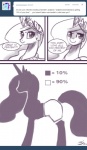 ask_blog comic dialogue english_text equid equine female feral friendship_is_magic hair hasbro horn john_joseco mammal monochrome my_little_pony mythological_creature mythological_equine mythology princess princess_celestia_(mlp) royalty solo tail text tumblr unicorn user_avatar