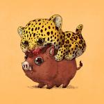 1:1 alex_solis ambiguous_gender bite blood bodily_fluids duo felid feral gore leopard mammal pantherine suid suina sus_(pig) what wild_boar