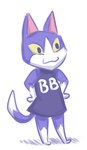 2013 :3 animal_crossing anthro barefoot black_clothing black_shirt black_topwear blue_body blue_fur cel_shading closed_smile clothed clothing countershade_face countershade_feet countershade_fur countershade_hands countershade_tail countershading digital_media_(artwork) dipstick_tail domestic_cat featureless_feet featureless_hands feet felid feline felis full-length_portrait fur hands_on_hips male mammal markings mouth_closed multicolored_body multicolored_fur nintendo portrait reality_undoer shaded shadow shirt simple_background smile solo standing tail tail_markings text text_on_clothing text_on_shirt text_on_topwear three-quarter_view tom_(animal_crossing) topwear tunic two_tone_body two_tone_fur white_background white_body white_countershading white_fur yellow_sclera