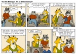 aiden_harris anthro cheetah class closet_coon comic dialogue duma_matambo english_text felid feline group leafdog male mammal procyonid raccoon seat tail text